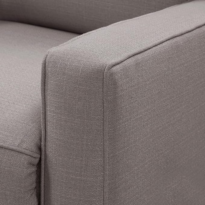 Harkawon Swivel Rocker Recliner Chair, Glider Rocker Recliner, Rocking Chair Nursery, Fabric Chair with High Back, Deep Seat, for Living Room, Bedroom (Brownish Grey-tan)
