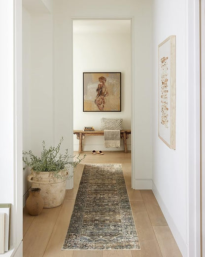 Loloi Amber Lewis Morgan Collection MOG-05 Spice/Lagoon 2' x 3'-6" 38" Thick Accent Rug feat. CloudPile, Neutral, Room Décor, Vintage Inspired, Livingroom, Bedroom, Dining Area