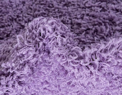 Unique Loom Solid Shag Collection Area Rug (5' 1" x 8' Rectangle Lilac)