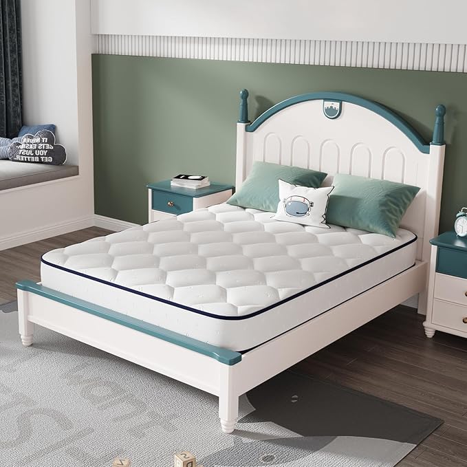 Novilla Full Mattress 6 inch,Bonnell Spring Hybrid Mattress for Spine Support & Cooling Comfort - Adaptive Foam Layer with Medium Firm - CertiPUR-US Certified for Youth/Guest Rooms