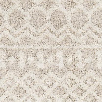 Livabliss Hapsburg Moroccan Shag Area Rug, 6'7" Round, Beige