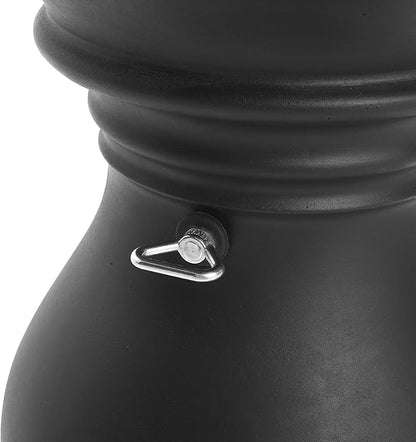 Christopher Knight Home Oriana MGO Outdoor Patio Side Table Umbrella Base, Heavy Duty Patio Umbrella Stand Outdoor Base with Hand-Turn Tightening Knob, Lounger Small Patio Coffee Table, Black
