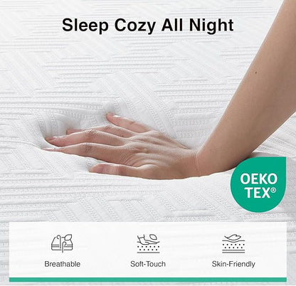 Novilla Twin Mattress 6 Inch, Gel Twin Memory Foam Mattressess in a Box for Supportive & Pressure Relief & Cooling Night Sleep, CertiPUR-US Certified