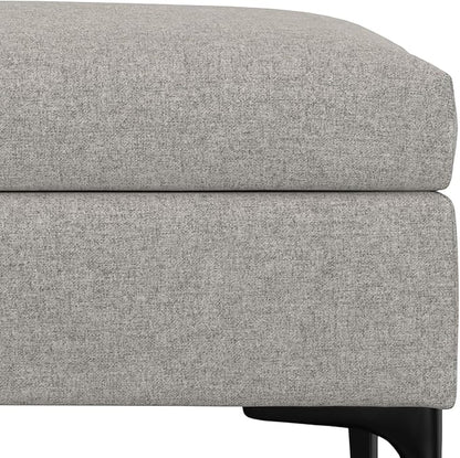 SIMPLIHOME Rebecca 36 inch Wide Mid Century Rectangular Coffee Table Storage Ottoman with Lift Up Lid in Cloud Grey Polyester linen Look, Assembled, For the Living Room, Entryway and Family Room