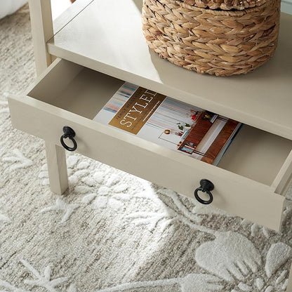 SAFAVIEH Home Collection Darlyn Sand 1-Drawer Rectangle Accent Table