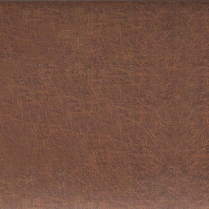 SIMPLIHOME Ellis 36 inch Wide Contemporary Square Coffee Table Storage Ottoman in Distressed Saddle Brown Vegan Faux Leather, Assembled, For the Living Room and Bedroom