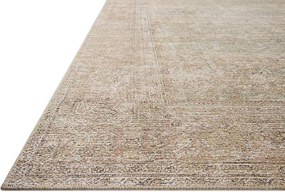 Loloi Amber Lewis Cambria Collection CBR-06 Multi/Natural 3'-6" x 5'-6" Accent Rug Jute, Neutral, Vintage Style, Antique Tone, Living, Bedroom, Dining, Carpet