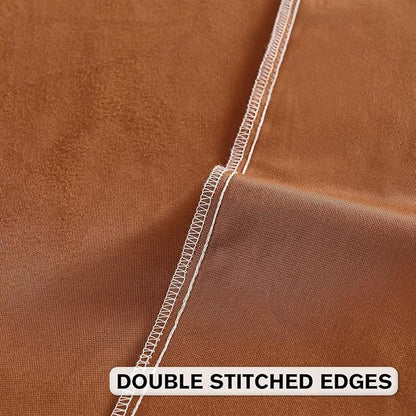 FUTEI Rust Velvet Throw Pillow Covers 26x26 Inch Set of 2,Soft Embossed Leaf-Relief Textured Euro Pillow Shams,Natural Home Decor for Couch Living Room