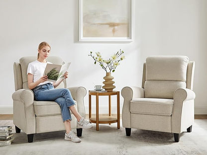 Oversized Recliner Chair for Living Room, Modern Reclining Sofa Home Theater Seating with Upholstered Push Back, Mid-Century Reclining Armchair with Lumbar Support, Bedroom, Reading Nook, Office