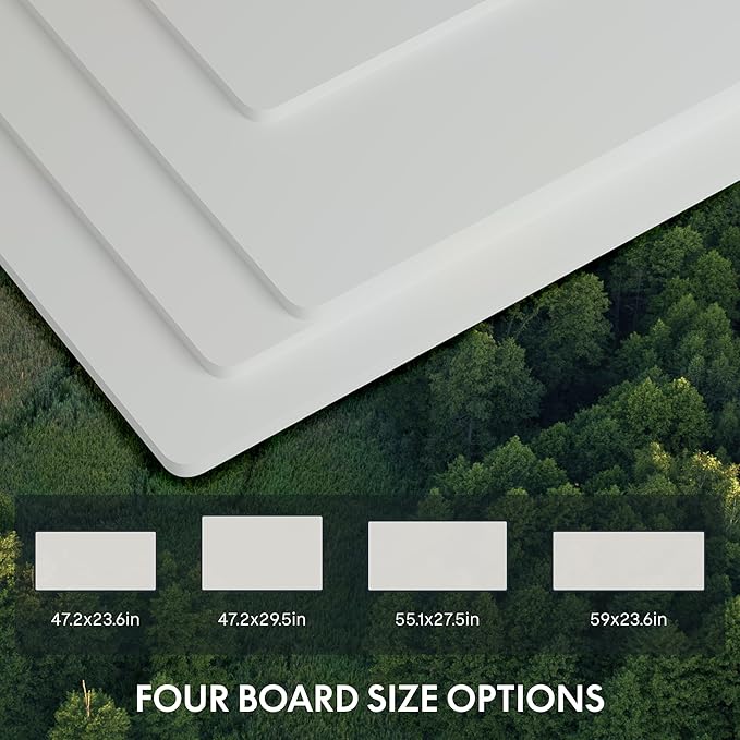 FLEXISPOT E6 3 Stages Dual Motor Electric Standing Desk 48x24 Inch Whole-Piece Board Height Adjustable Desk Electric Sit Stand Desk(White Frame + White Desktop, 2 Packages)