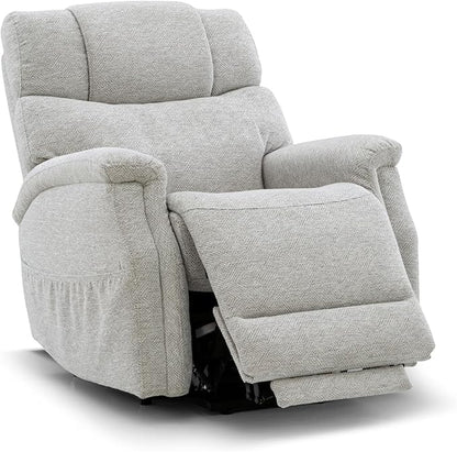 Power Lift Recliner Chair for Elderly - Electric Powered Recliner with Zero Gravity, 360 lbs Capacity, Extended Leg Support, USB, Supportive Design for Seniors, Light Gray