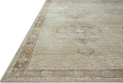Loloi Amber Lewis Cambria Collection CBR-02 Mist/Natural 2'-0" x 5'-0" Accent Rug Jute, Neutral, Vintage Style, Antique Tone, Living, Bedroom, Dining, Carpet