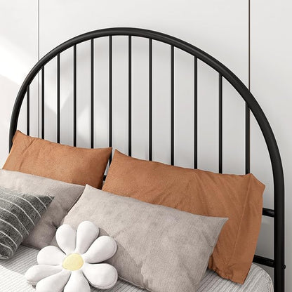 Weehom Full Size Headboard Only, Wrought Iron Black Headboard Full, Vintage Metal Headboard with Height Adjustable, Farmhouse HeadBoard