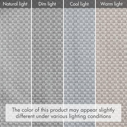 Madison Park Galen Cordless Roman Shade, 23"W x 64"H, Sheen Grey – Room Darkening, Thermal Insulated, Energy Efficient Window Blind with Subtle Sheen Basketweave Fabric for Privacy