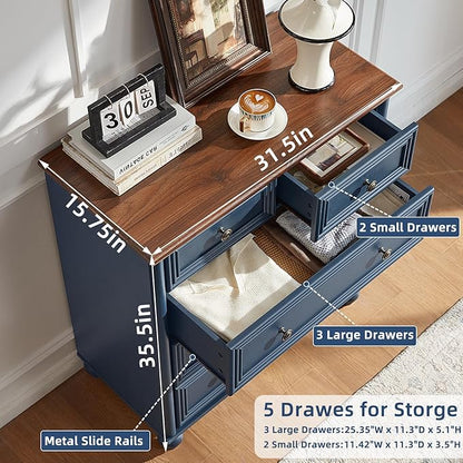 Farmhouse Dressers & Night Stand Set of 4, Wood 54" Wide Dresser & 35" Tall Chest of Drawers, 18" with Charging Station Nightstand Set of 2, Bedroom Furniture Dresser Set for Home Living Room Hallway