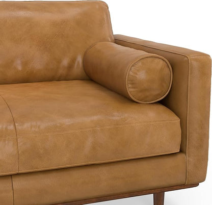 SIMPLIHOME Morrison Left Sectional Sofa in Full-Grain Genuine Leather, Sienna, 102-inches Wide, L-Shaped Leather Couch with Left Chaise for The Living Room and Family Room