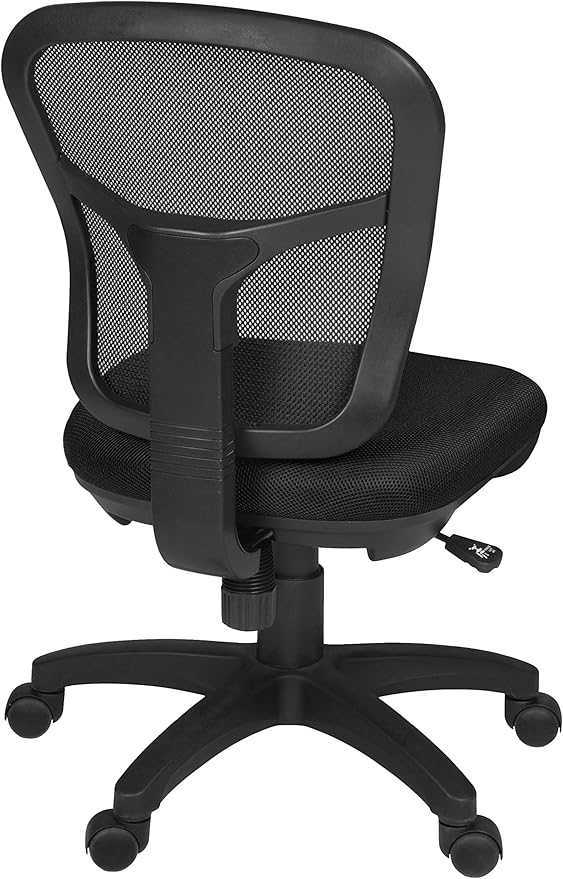 Niche Regency Armless Harrison Mesh Back Swivel Task Office Chair- Black