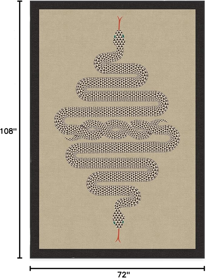 RUGGABLE x Jonathan Adler Machine Washable Modern Area Rug – Venom Neutral 6x9, Stain-Resistant, Non-Slip – Medium Rugs for Living Room, Bedroom, Hallway, Entryway & Office–with Cushioned Pad
