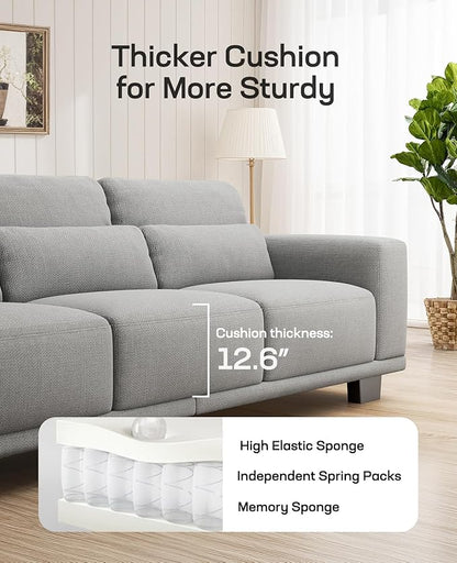 Marsail 40" Accent Chair, Modern Armchair with Deep Seats, Comfy Upholstered Reading Chairs for Bedroom, Single Sofa Chair for Living Room, Easy to Clean with Removable Covers, Grey