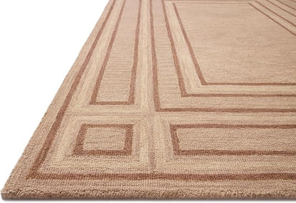 Loloi Chris Loves Julia Alfie Collection ALF-01 Blush/Rose 2'-3" x 3'-9" Accent Rug Wool Neutral Living Bedroom Dining Carpet