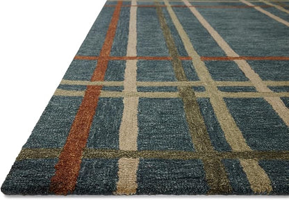 Loloi Magnolia Home by Joanna Gaines Waylon Collection WAY-01 Denim/Multi 5'-0" x 7'-6" Area Rug
