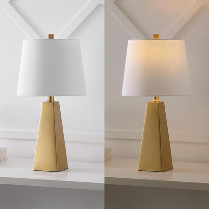 JONATHAN Y JYL1038A Owen 20.5" Resin LED Table Lamp Contemporary Bedside Desk Nightstand Lamp for Bedroom Living Room Office College Bookcase LED Bulb Included, Gold