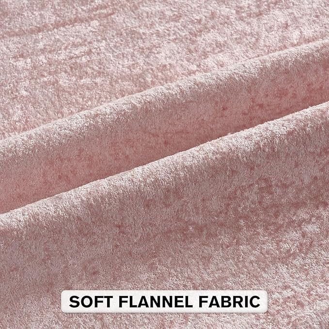 FUTEI Pink Flannel Throw Pillow Covers 26x26 Inch Set of 2,Soft Dimensional Textured Euro Pillow Shams,Modern Home Decor for Couch Living Room