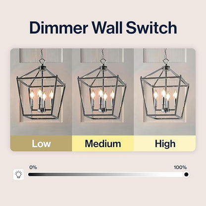 JONATHAN Y JYL7436C Pagoda Lantern Dimmable Adjustable Metal LED Pendant Classic Traditional Farmhouse Dining Room Living Room Kitchen Foyer Bedroom Hallway, 12 in, Chrome