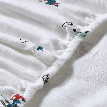 Eddie Bauer - Flannel Sheets King Size, Anti-Pilling & Wrinkle Resistant Cotton, Touchably Soft for All-Season Comfort - Bed Sheets with Matching Pillowcases & Fitted Sheet (Ski Slope)