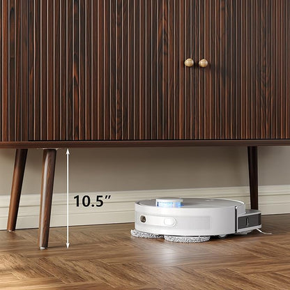 Furniouse 54.4''W Buffet Cabinet with Storage Fluted Sideboard Cabinet with Doors & 4 Shelf Storage for Living Room, Hallway, Kitchen, Mahogany
