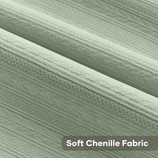FUTEI Sage Green Decorative Throw Pillow Covers 20x20 Inch Set of 2,Soft Cozy Wheat Ear Striped Patterns Cushion Cases,Modern Home Decor for Couch Bed Living Room