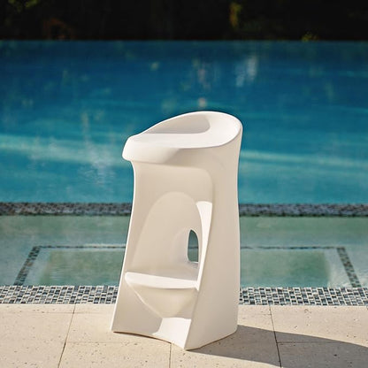 Step2 in-Pool Stool, Outdoor/Indoor Waterproof Patio Furniture, Bar Stool, Pool Lounge Chair, Made of Durable Resin, Weighted, White