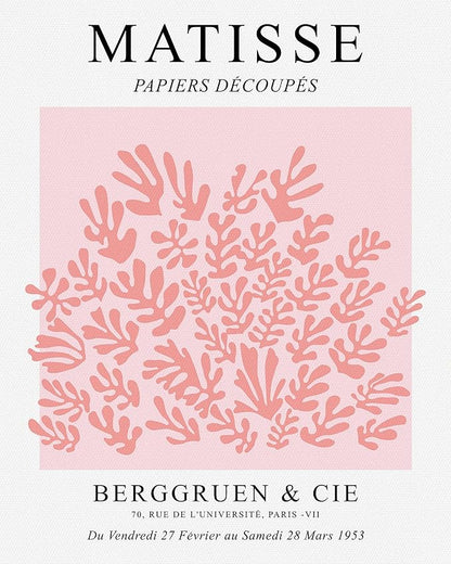 HesenDot Matisse Art wall Décor Set of 3,Unframed Blush & Salmon Pink wall art,Truly Quality Canvas Prints for 12x16in,Art poster decoration for kitchen, bathroom,living room,bedroom