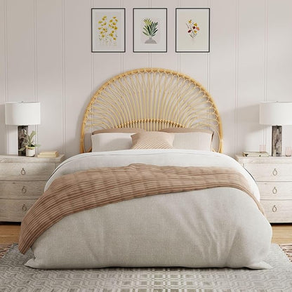 KOUBOO Rattan Loop Headboard, Full, Natural