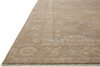 Loloi Chris Loves Julia Louisa Collection LOI-04 Taupe/Gold 5'-3" x 7'-6", .38" Pile Height, Area Rug