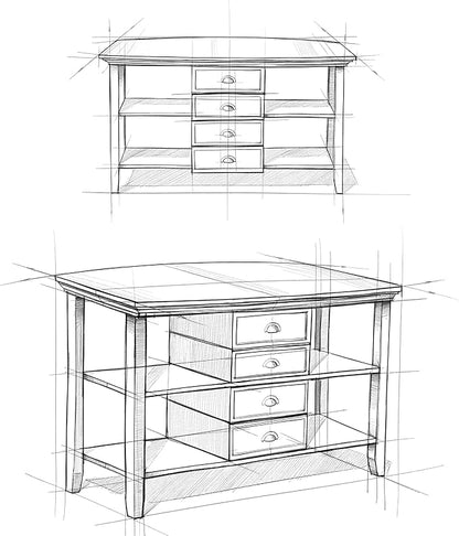 SIMPLIHOME Redmond SOLID WOOD 54 inch Wide Transitional Console Sofa Table in Farmhouse Grey for the Living room Entryway and Bedroom