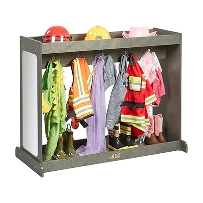 ECR4Kids Streamline Dress-Up Island, Costume Organizer, Grey Wash