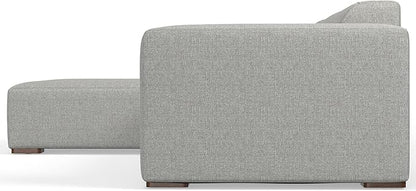 SIMPLIHOME Rex Left-Facing Modular Sectional Sofa in 100% Recycled Polyester Tightly Woven Performance Fabric, Pale Grey, 102-inches Wide, 4-Seater L-Shaped Couch with Left Chaise for Living Room