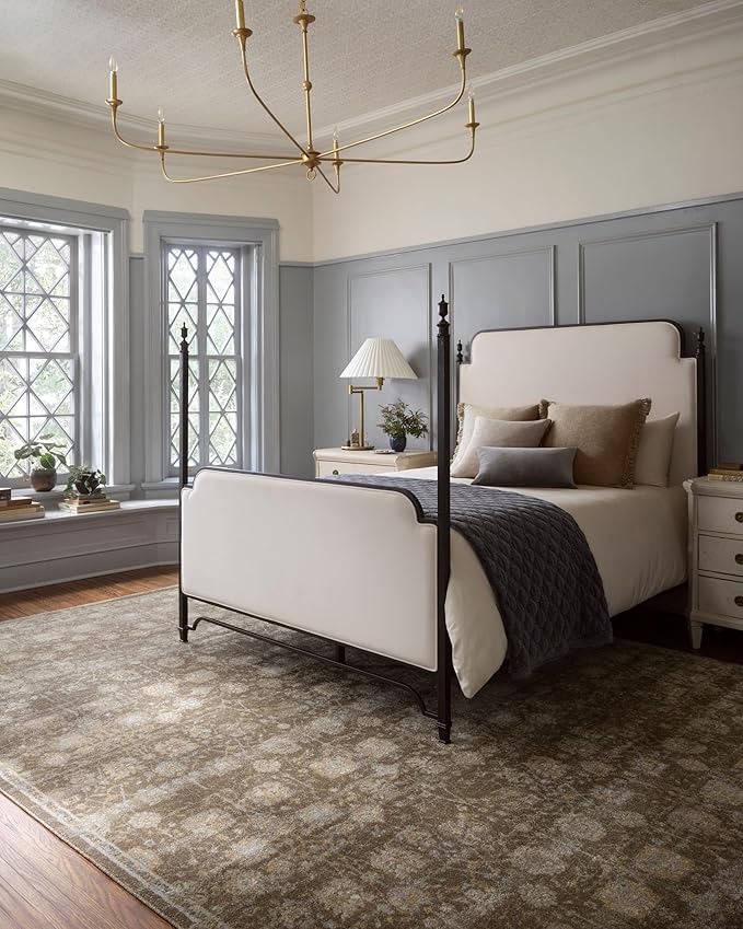 Loloi Magnolia Home by Joanna Gaines Mona Collection MOA-03 BARK/Natural 3'-7" x 5'-7" Accent Rug