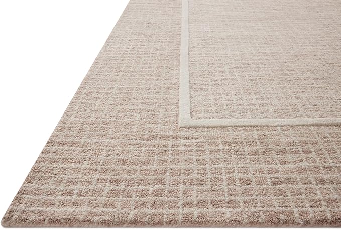 Loloi Chris Loves Julia Briggs Collection, Blush & Ivory, 2'-0" x 5'-0" Accent Rug – Minimal Gritted Design Area Rugs for Living Room Bedroom Entryway & Hallway No Shed High Traffic Home Decor Rug