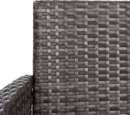 SAFAVIEH Outdoor Collection Bandele Grey Brown/White Cushion 4-Piece Conversation Patio Set PAT7506C