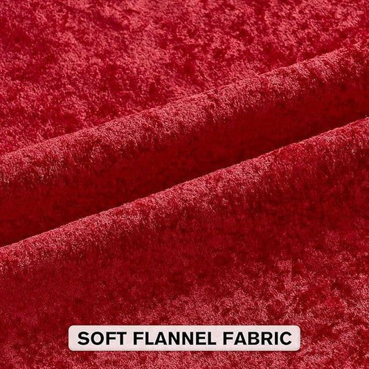 FUTEI Christmas Red Flannel Throw Pillow Covers 16x16 Inch Set of 2,Soft Dimensional TextuChristmas Red Cushion Cases,Modern Home Decor for Couch Living Room