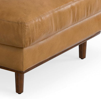SIMPLIHOME Morrison Left Sectional Sofa in Full-Grain Genuine Leather, Sienna, 102-inches Wide, L-Shaped Leather Couch with Left Chaise for The Living Room and Family Room