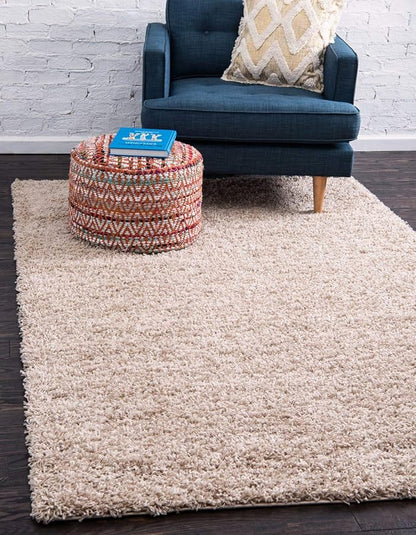 Unique Loom Solid Shag Collection Area Rug (2' 2" x 3' 1" Rectangle, Taupe)