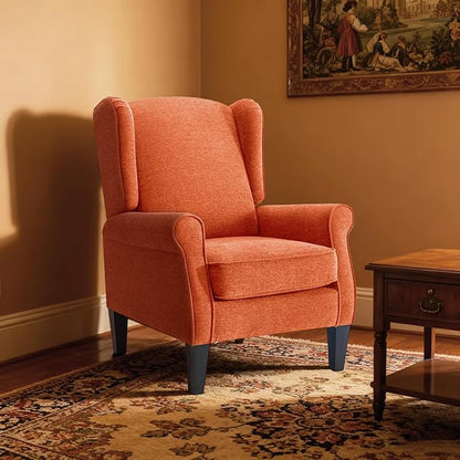 Accent Chair, Modern Living Room Chairs with Wingback, Comfy Upholstered High Back Single Sofa for Bedroom, Mid-Century Reading Armchair Sillas para Sala