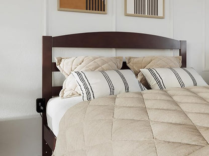 AFI, Warren Queen Platform Bed with Twin XL Trundle, Walnut