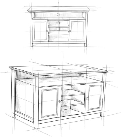 SIMPLIHOME Amherst 54-inch Wide Solid Wood TV Stand in Rustic Natural Aged Brown, Transitional-Style Media Console for Living Room with Adjustable Shelves and Cable Management
