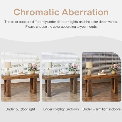Tribesigns 63-Inch Long Console Table, Farmhouse Wooden Sofa Table Behind The Couch, Narrow Entryway Table for Entrance, Hallway, Living Room (Mix Brown)