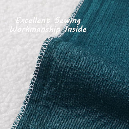 FUTEI Pack of 2 Teal Green Decorative Throw Pillow Covers 22x22 Inch Soft Cozy Solid Boucle Textured Cushion Case,Modern Home Decor for Couch Bed Living Room
