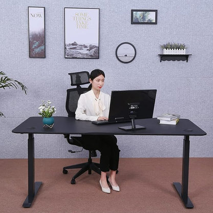 ApexDesk Elite Pro Series 60" x 27" Electric Height Adjustable Stand up Desk, Sit Stand Home Office Desk, Computer Desk - Curved Black